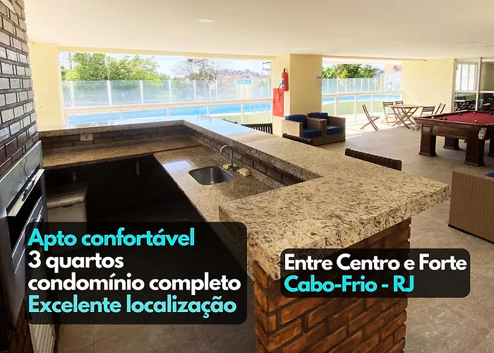 Apto 3 Qts Ar Piscina Churrasqueira Centro Forte Cabo Frio